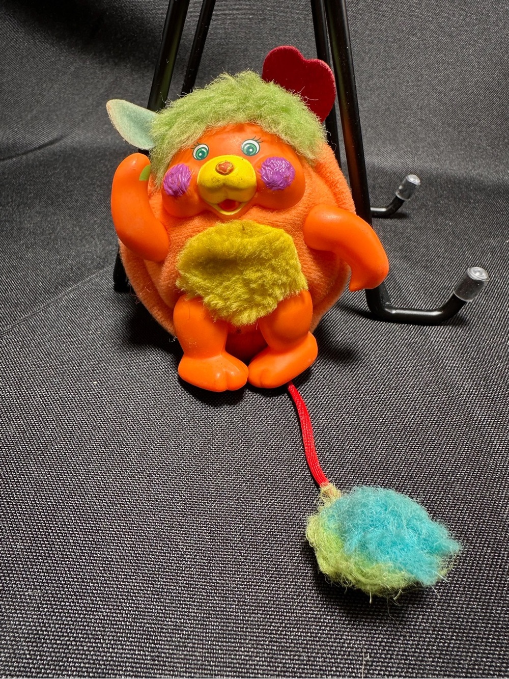 Vintage 1986 Mattel Those Characters Orange Pom Pom Pull Toy Plush – Rare
